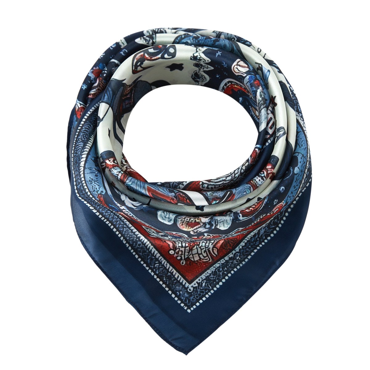 Bandana Horse Cléo Small Silk Square