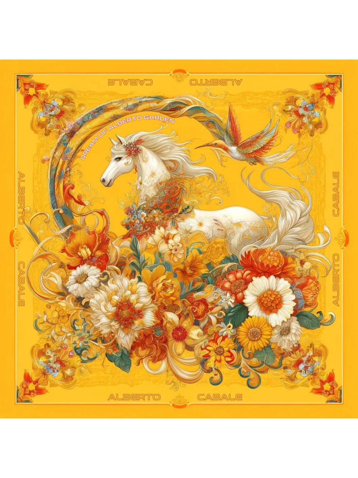 Dream Garden Cléo Small Silk Square