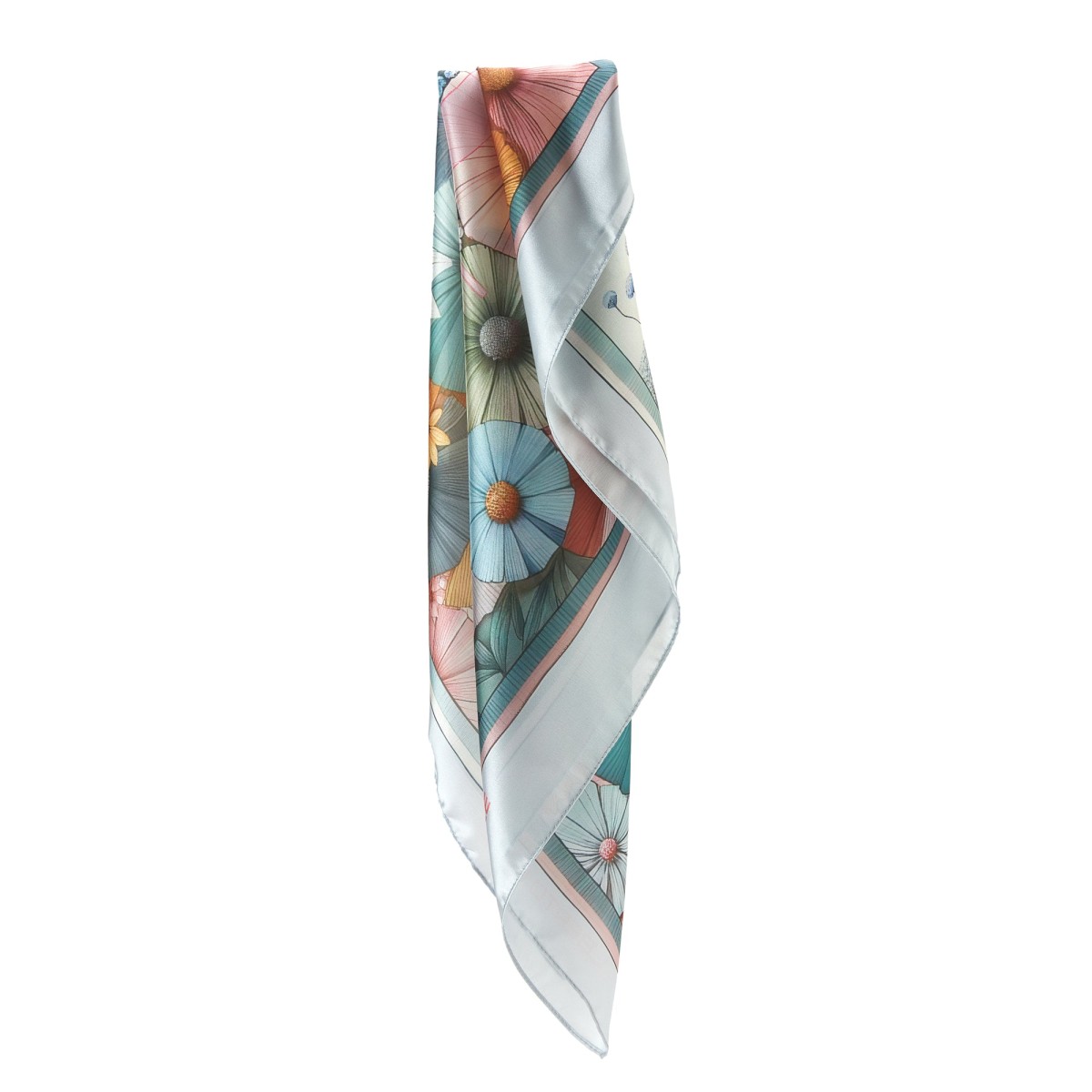Minimalist Flowers Cléo Small Silk Square