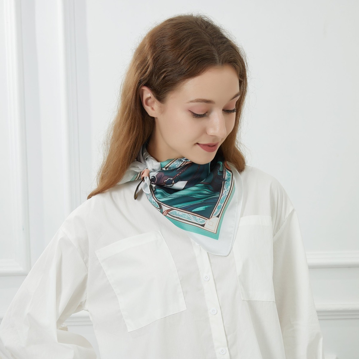 Spring Horse Cléo Small Silk Square