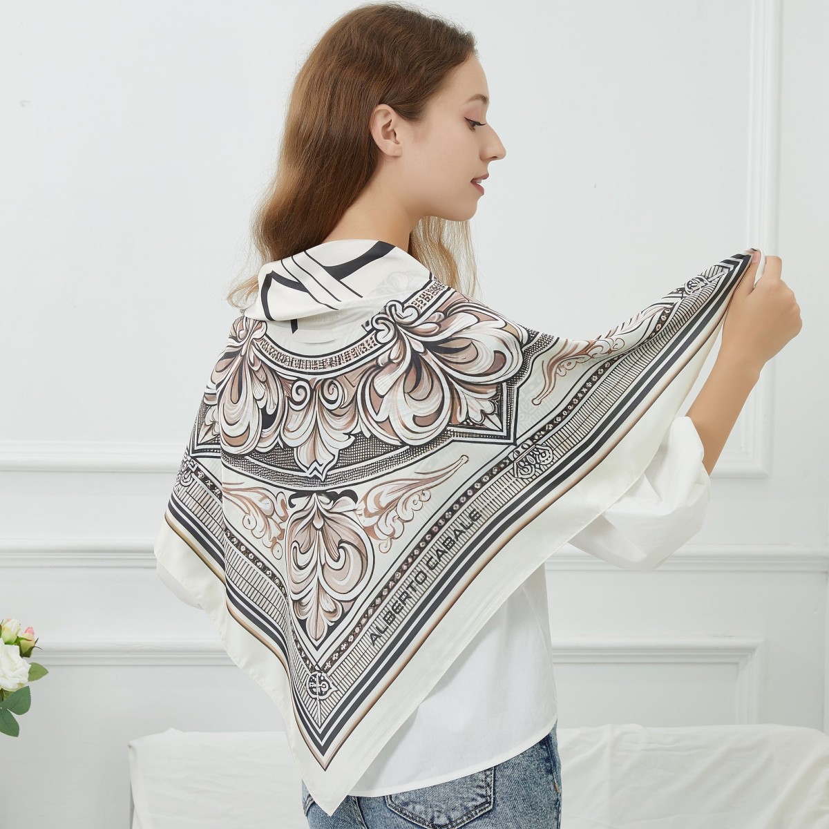 Authentic Zoé Large Silk Square
