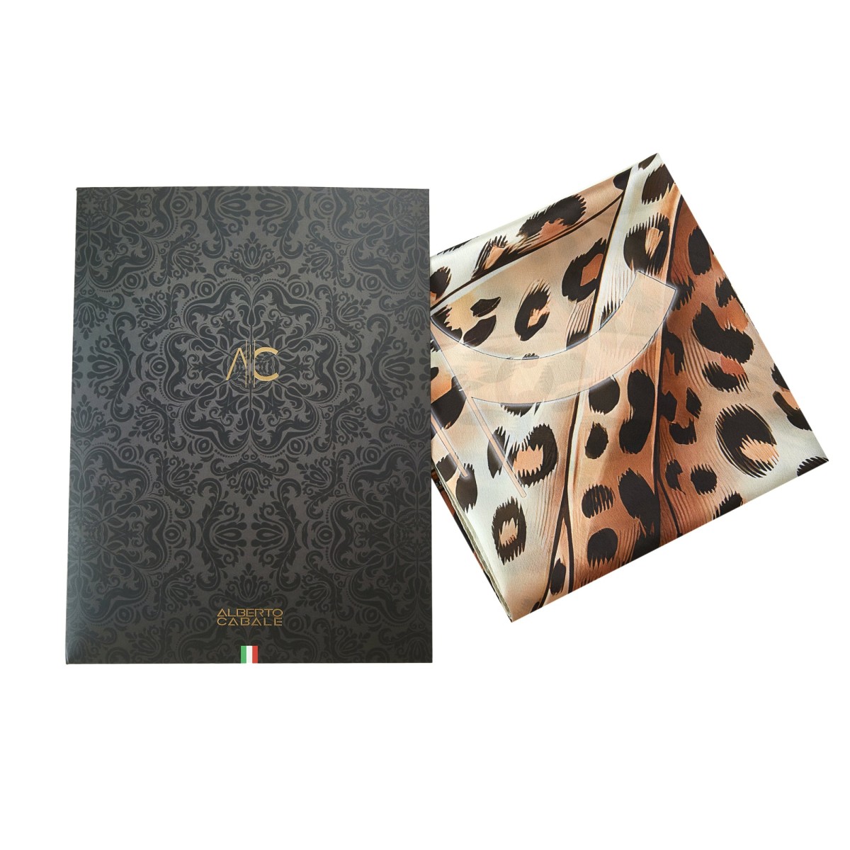 Grand carré de soie Original Leopard Zoé