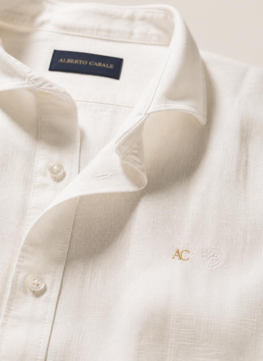 Amalfi Shirt Off-White — 100% Linen