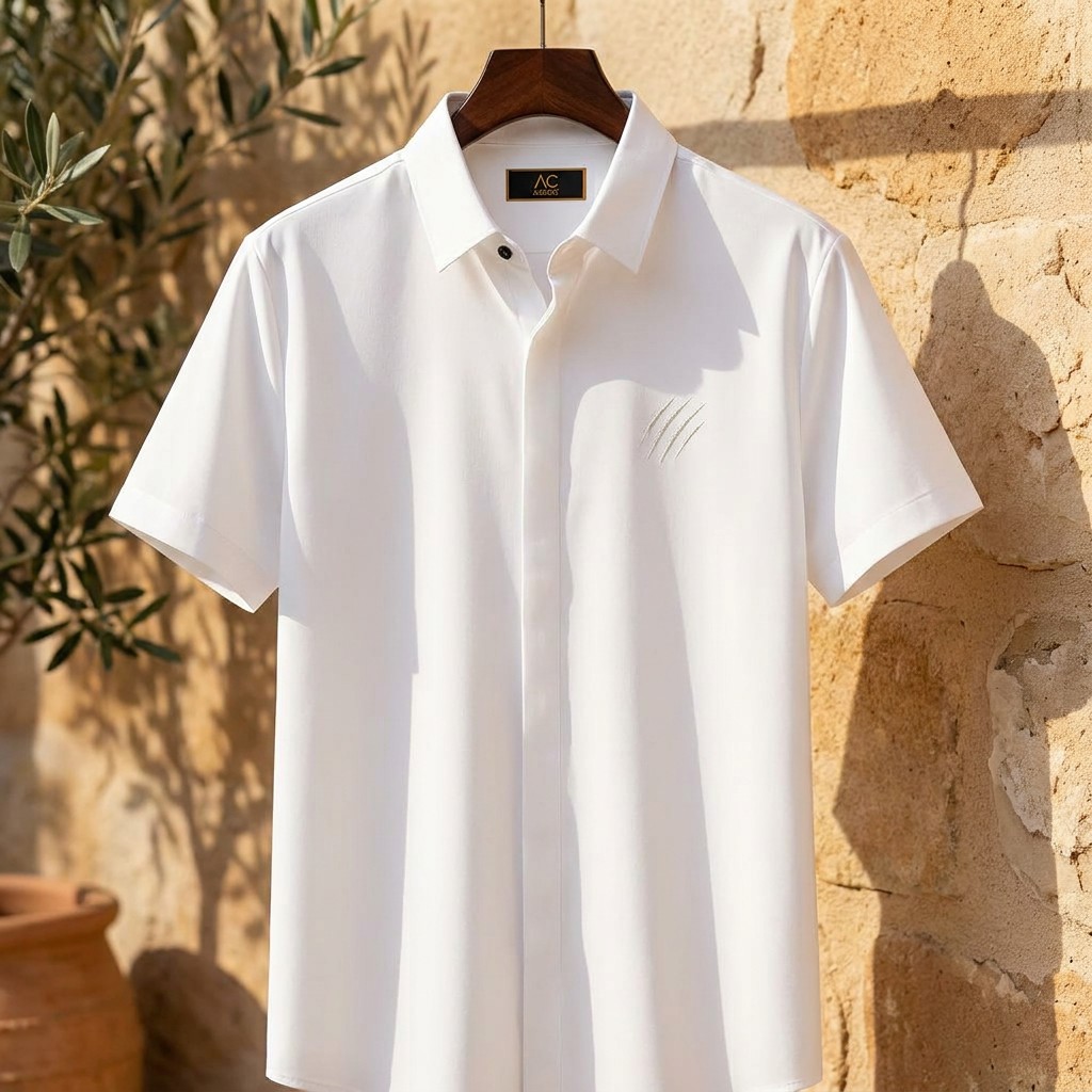 Monaco CC Comfort Shirt White — Stretch