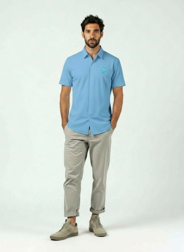 Chemise Confort Monaco CC Bleu Ciel — Stretch