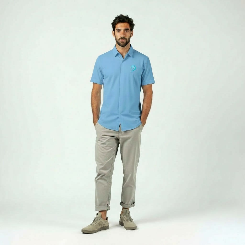 Monaco CC Comfort Shirt Sky Blue — Stretch