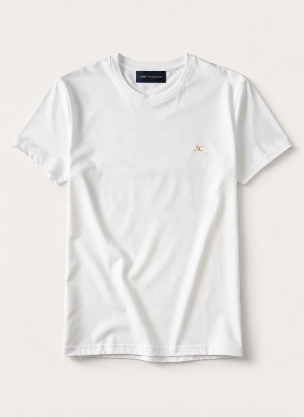 T-shirt Lucca Blanc — Coton Jersey Premium