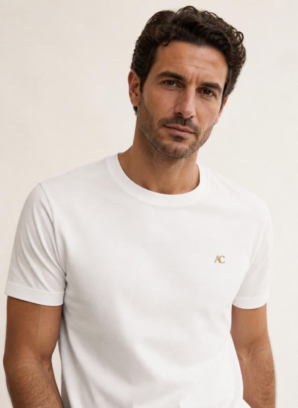 T-shirt Lucca Blanc — Coton Jersey Premium