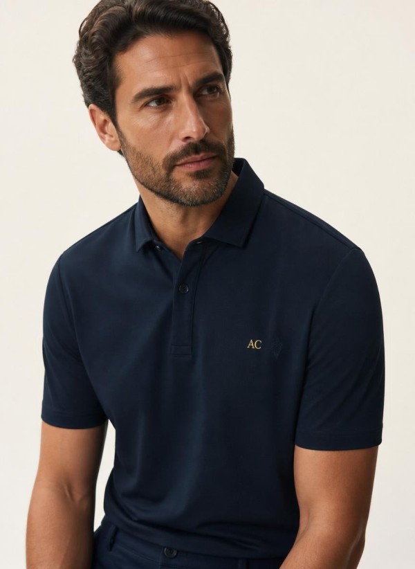 Polo Monza Marine — Confort Stretch