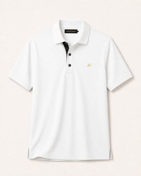 Polo Monza Blanc — Confort Stretch