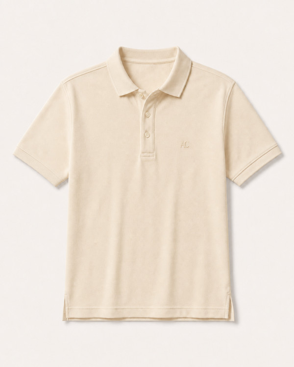 Polo Capri Beige — Coton Piqué