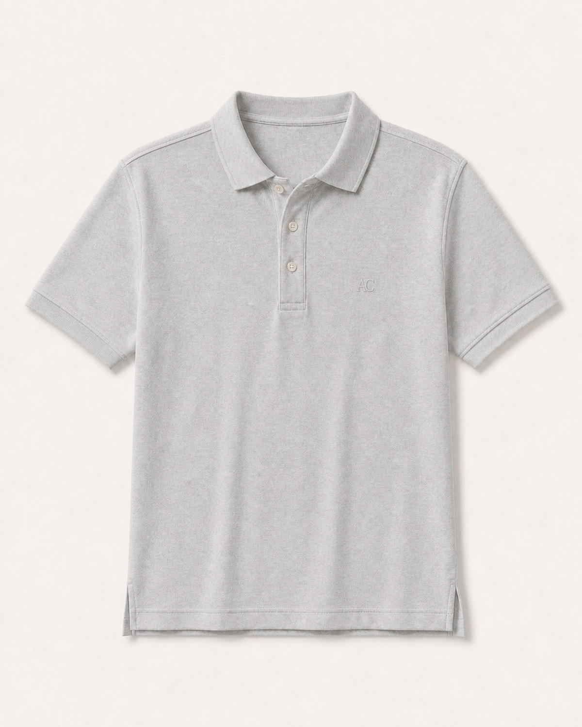 Polo Capri Gris Chiné — Coton Piqué