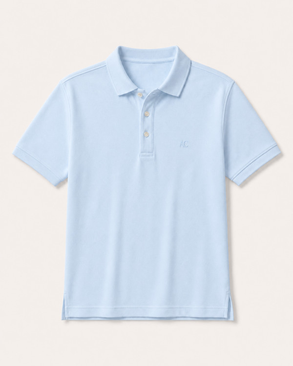 Polo Capri Bleu Ciel — Coton Piqué