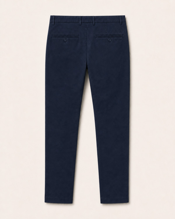 Chino Toscana Bleu Marine — Coton Stretch