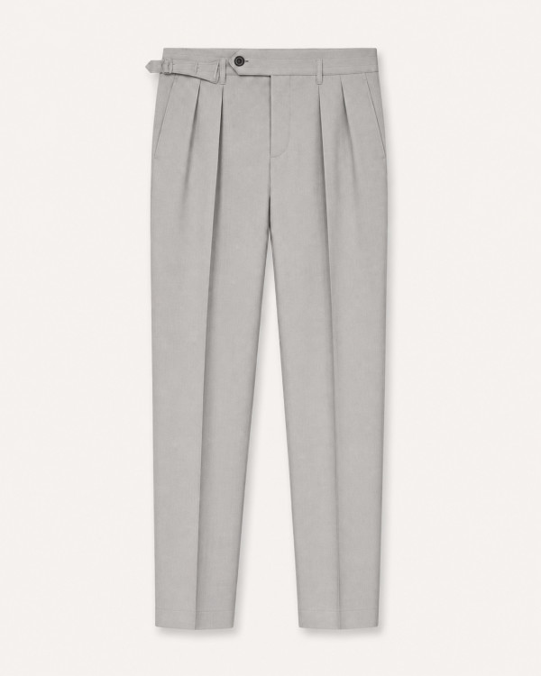 Pantalon Roma Gris Clair — Coton Stretch Italia