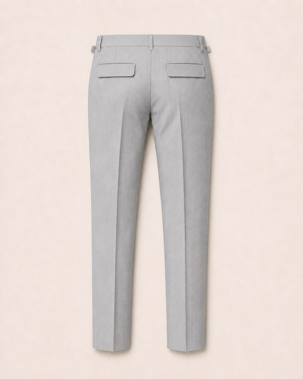 Pantalon Roma Gris Clair — Coton Stretch Italia