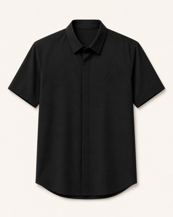 Chemise Confort Monaco CC Noir — Stretch