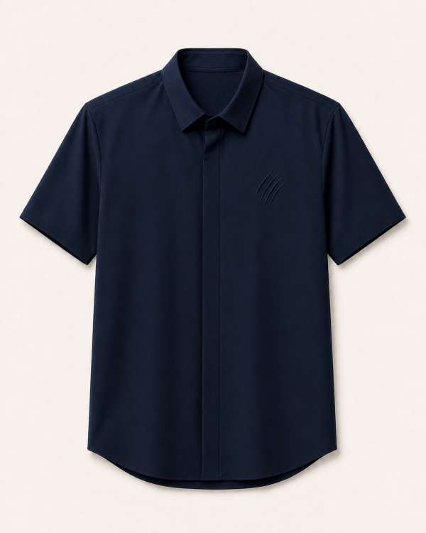 Chemise Confort Monaco CC Bleu Marine — Stretch